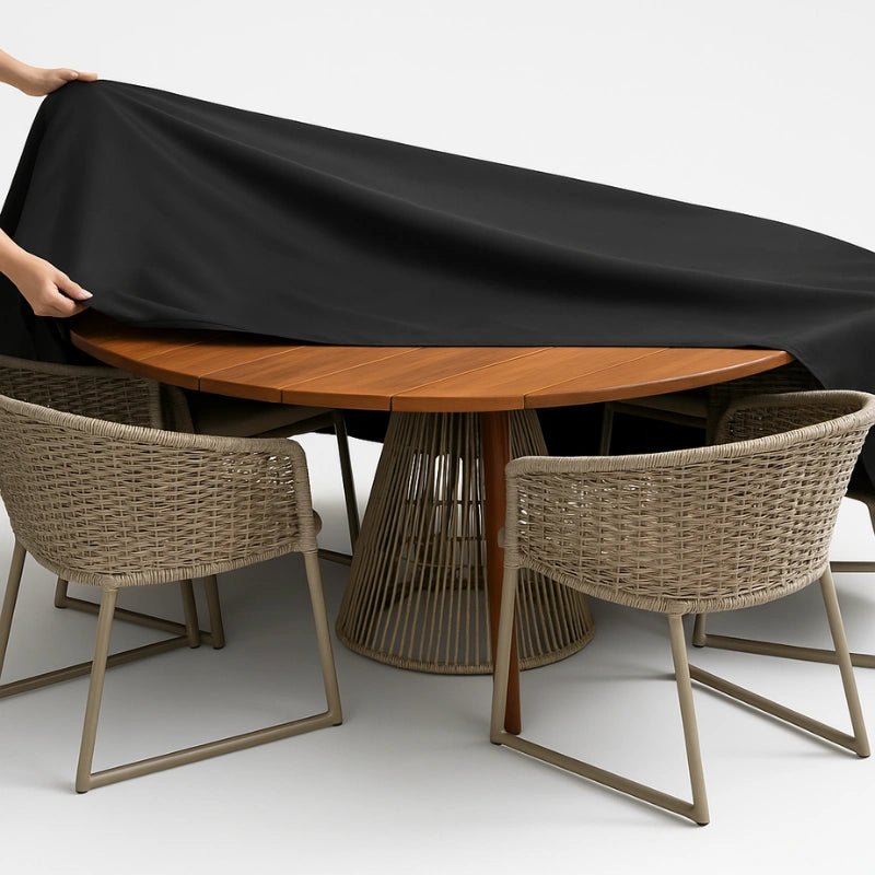 Capa Impermeável Redonda para Mesa e Cadeiras Externas