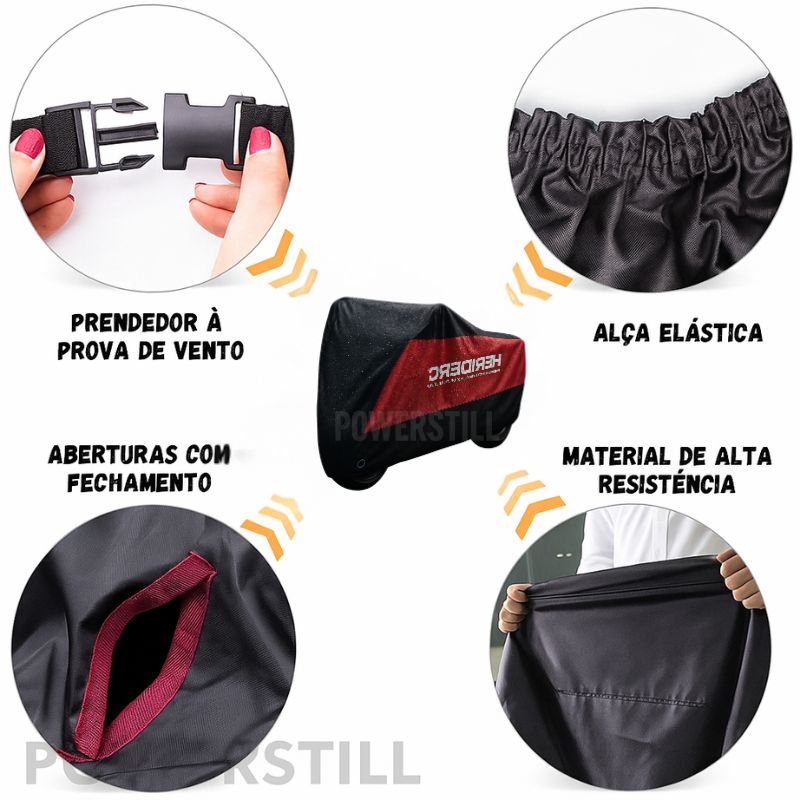 Capa Impermeável para Moto com Trava Antifurto