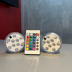 Kit Luminárias de Piscina RGB - Sem Fio Com Controle Remoto