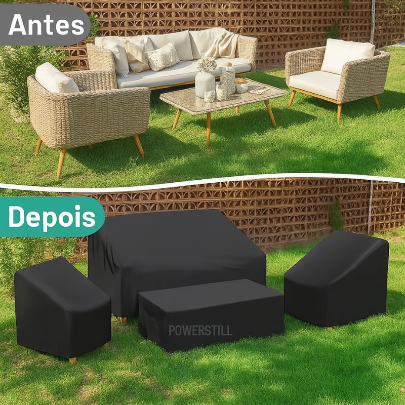 Capa Impermeável para Móveis de Jardim (Kit com 4 Peças)