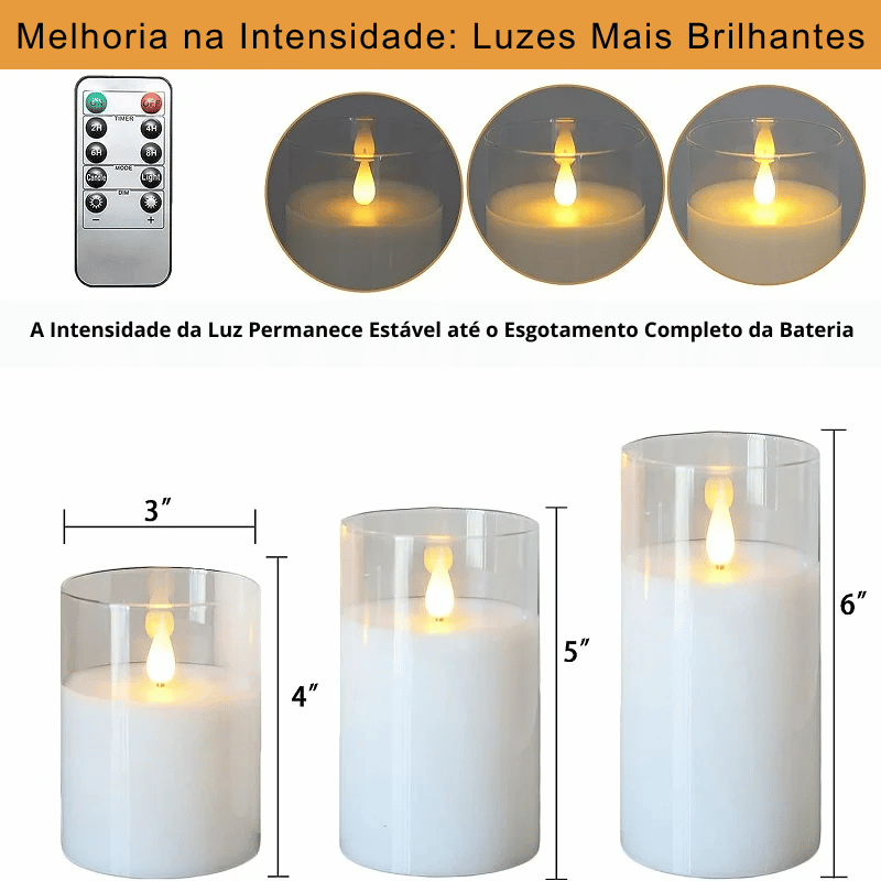 Kit 3 Velas LED Automáticas (COMPRE 2 LEVE 3)