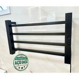 Toalheiro Elétrico Térmico Inox 304 Preto Fosco Timer Digital 1 Toalha