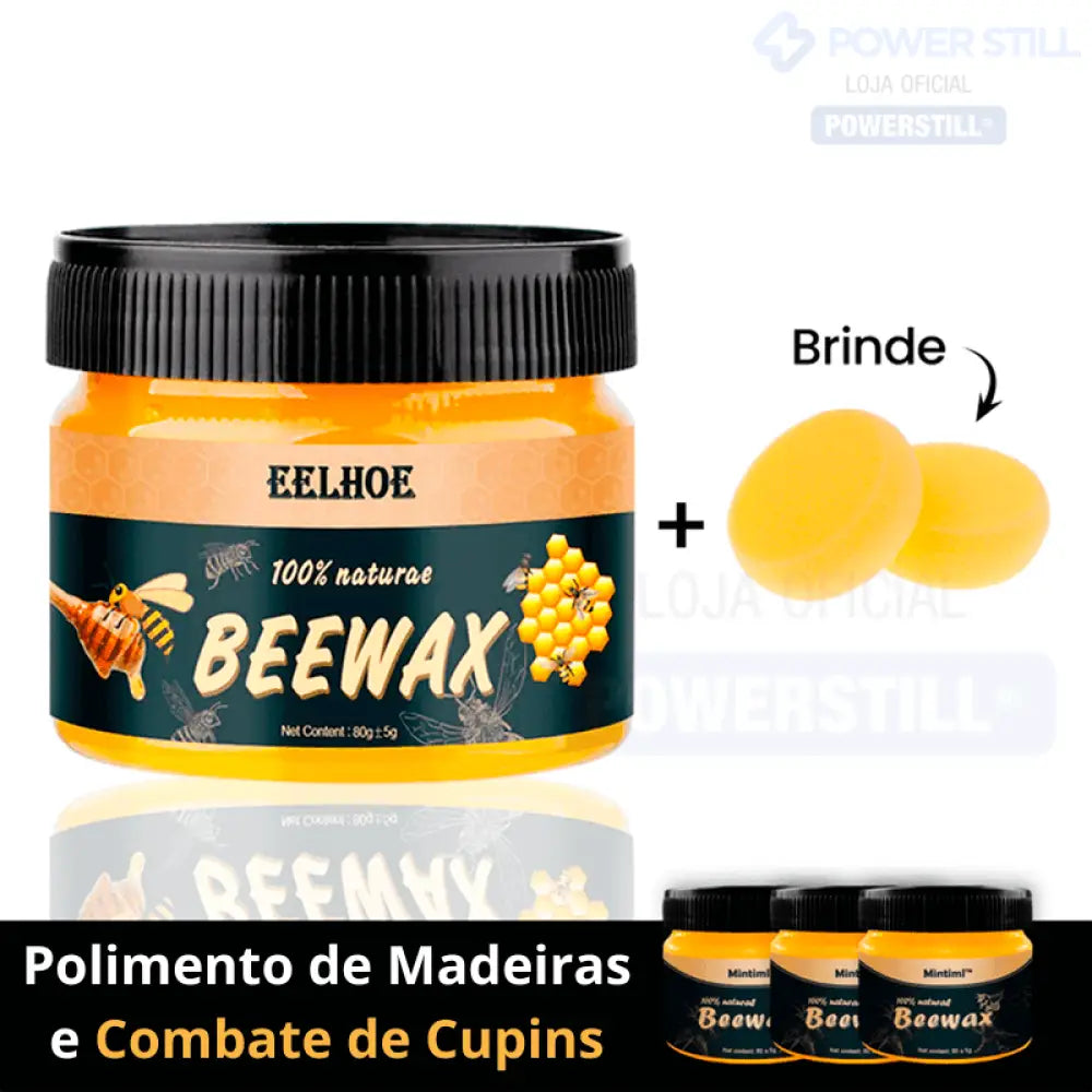 BeeWax® - Cera de Mel para Polimento de Madeiras e Combate de Cupins - Powerstill