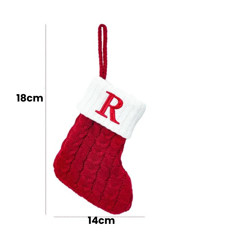 Meias de Natal Letras do Alfabeto