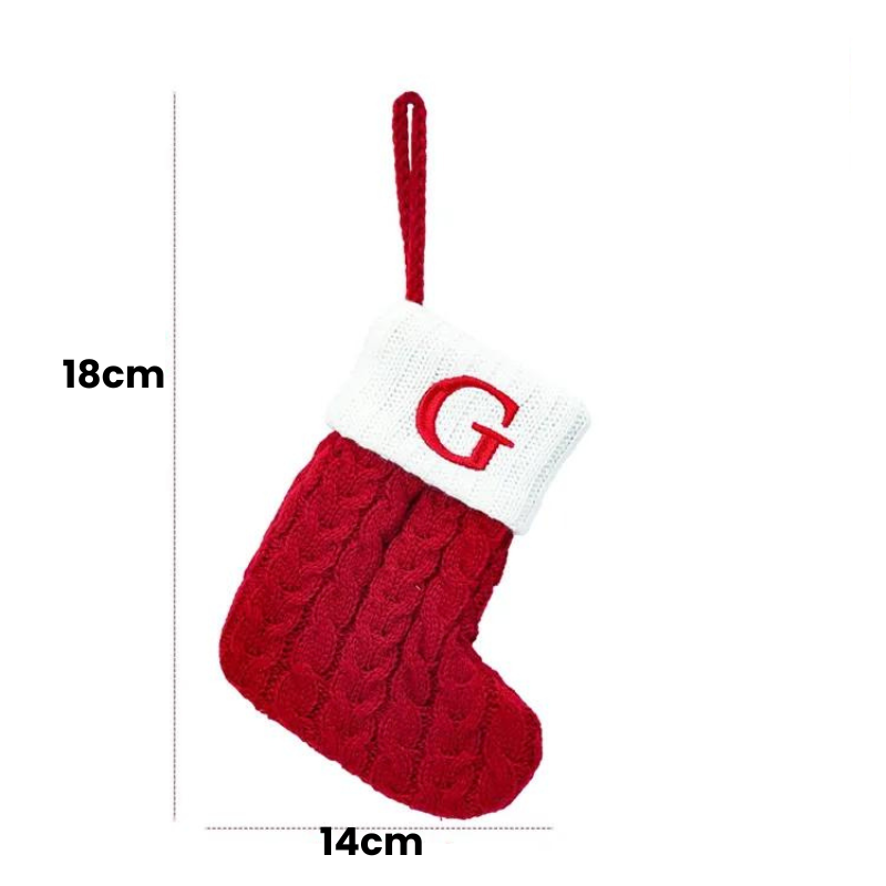 Meias de Natal Letras do Alfabeto