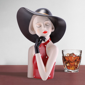 Busto Decorativo Lili Chapéu Vermelho