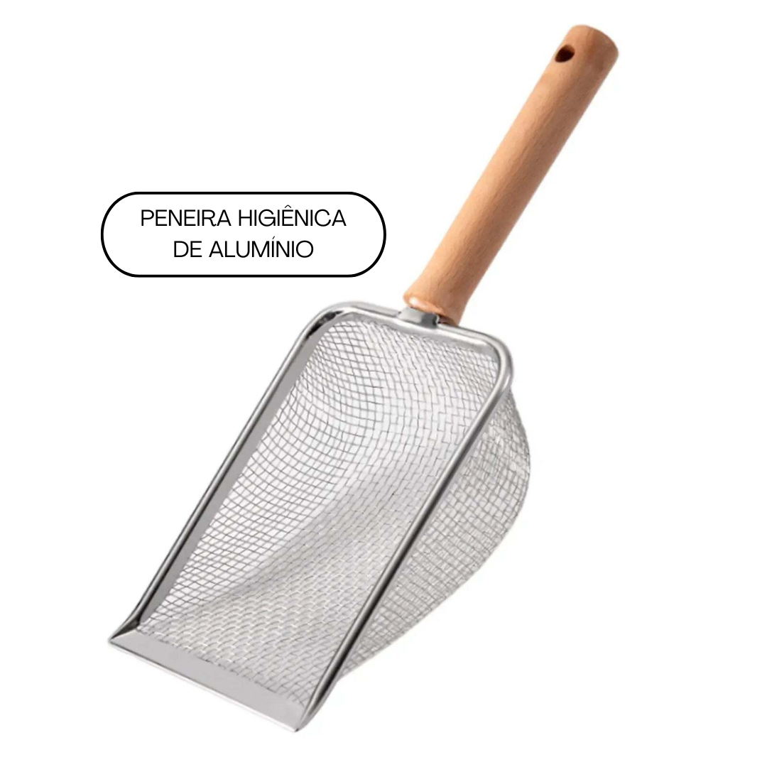 kit 3 Peneiras Higiênica de Alumínio para Gatos