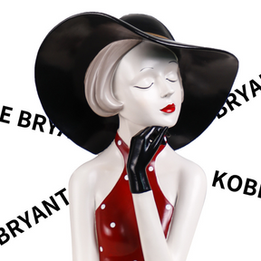 Busto Decorativo Lili Chapéu Vermelho