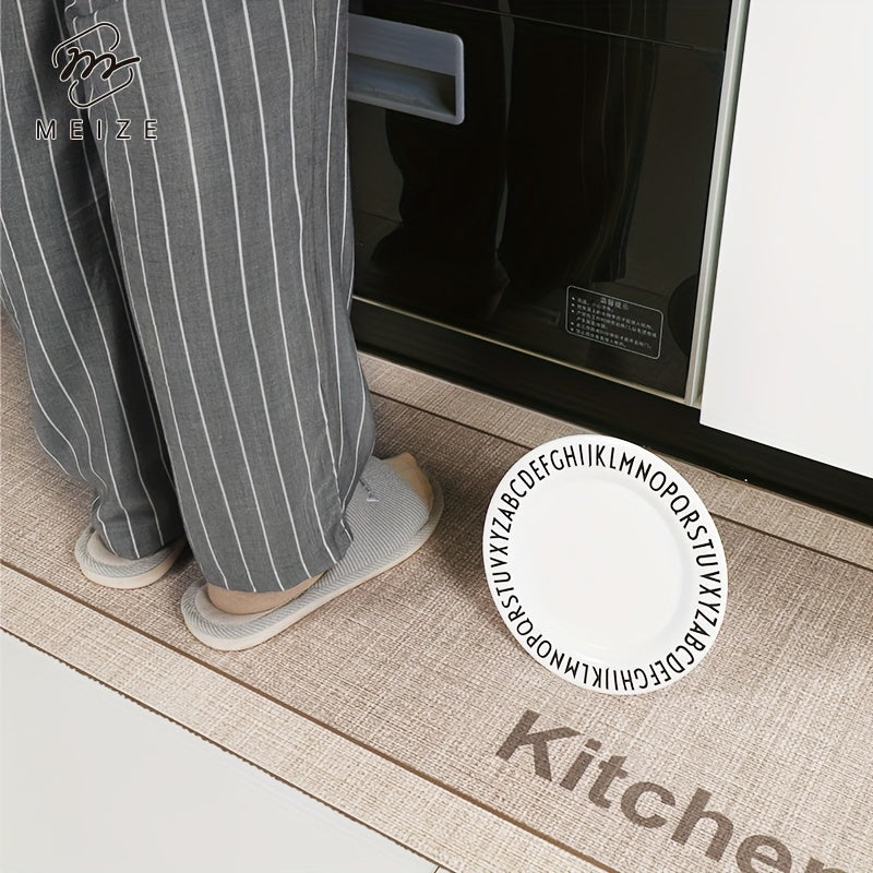 Tapete Para Cozinha Antiderrapante Couro Sintético Kitchen