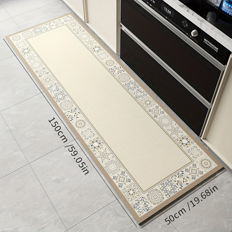 Tapete para Cozinha Antiderrapante Retangular Floral