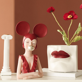 Busto Decorativo Lili Red Ears