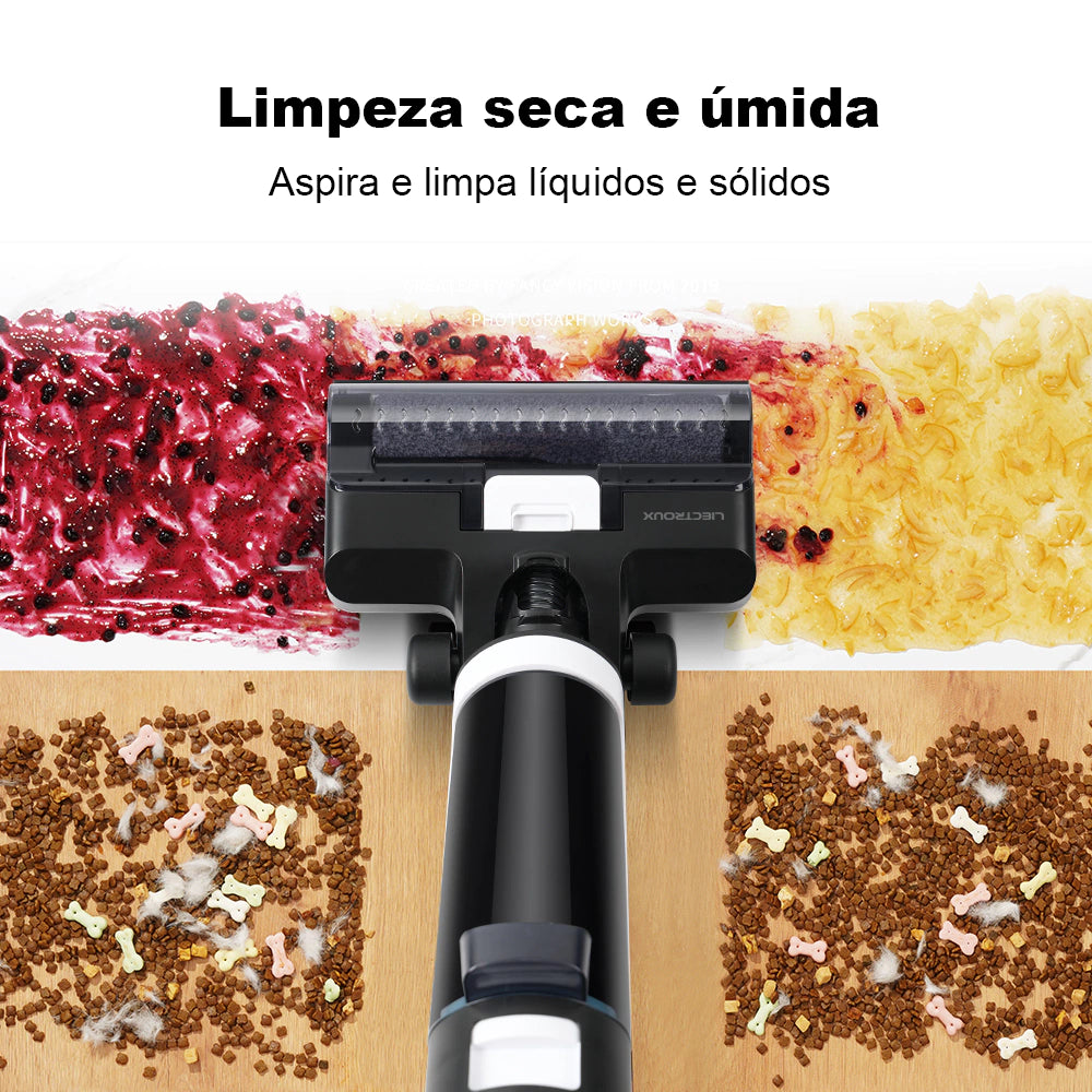 Aspirador Vertical de Pó i7 Pro - Aspira e Passa Pano Autolimpante