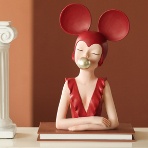 Busto Decorativo Lili Red Ears