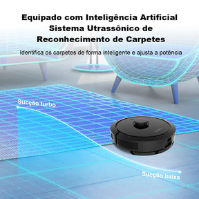 Robô Aspirador G7 - Aspira Passa Pano e Controle via Aplicativo