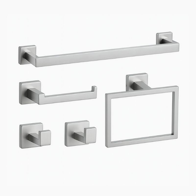 Acessório Para Banheiro Aço Inox 5 Peças