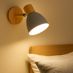 Arandela Nórdica Madeira e Cinza Lumiére