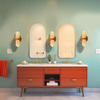 Arandela de Parede Dupla Minimalista Crema