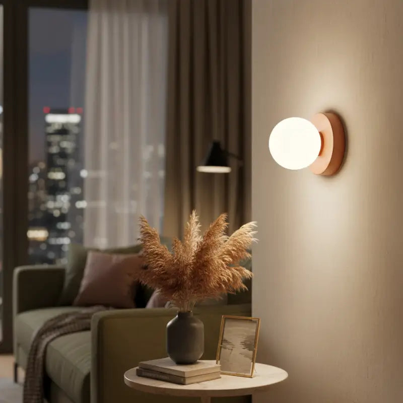 Arandela de Parede Globo de Vidro Fosco Bivolt | Com Lâmpada G9