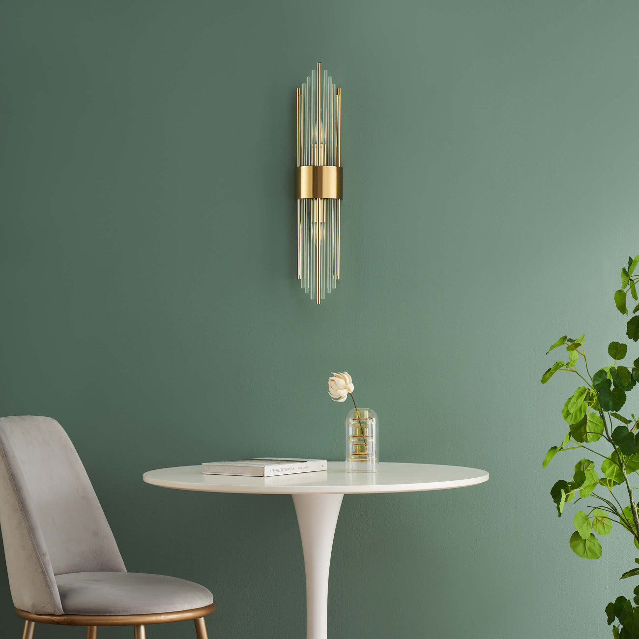 Arandela de Parede Spartan Metal e Vidro