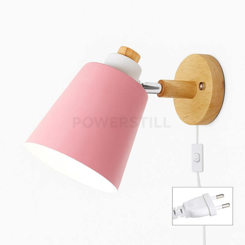 Arandela de Parede Wooden Com Interruptor