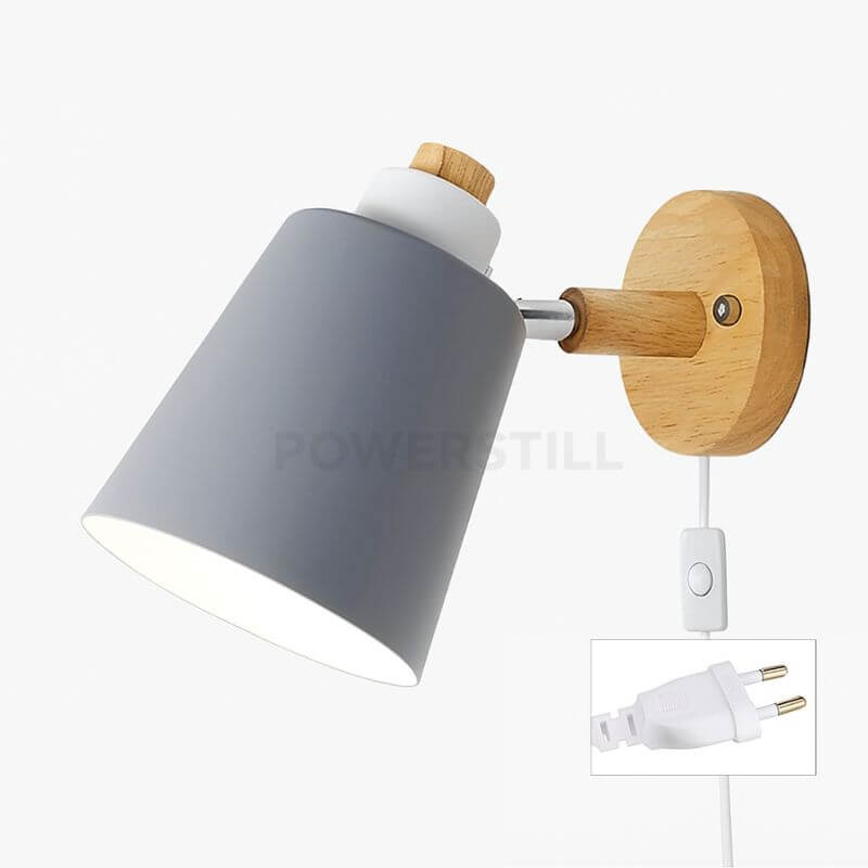 Arandela de Parede Wooden Com Interruptor