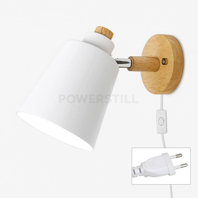 Arandela de Parede Wooden Com Interruptor