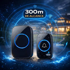 Campainha Inteligente Sem Fio Impermeável | Alcance 300m e 38 Toques