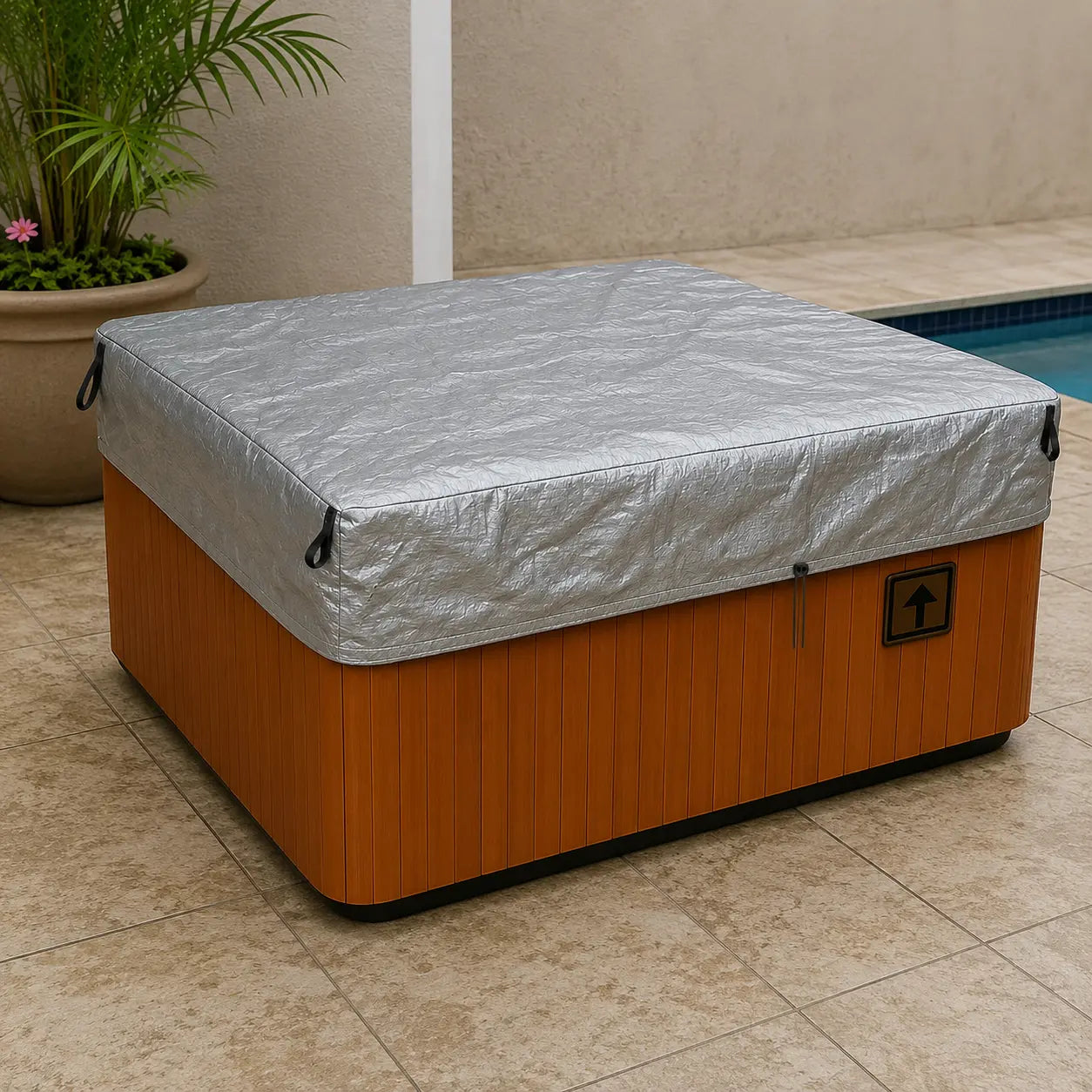 Capa Impermeável para Banheiras de Hidromassagem Externas (Jacuzzis) Quadradas