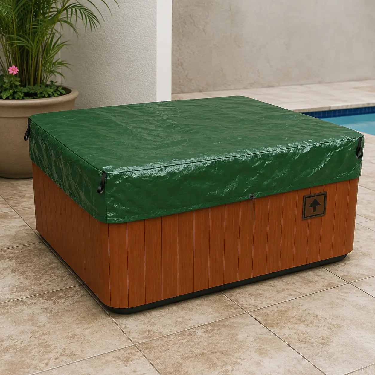 Capa Impermeável para Banheiras de Hidromassagem Externas (Jacuzzis) Quadradas