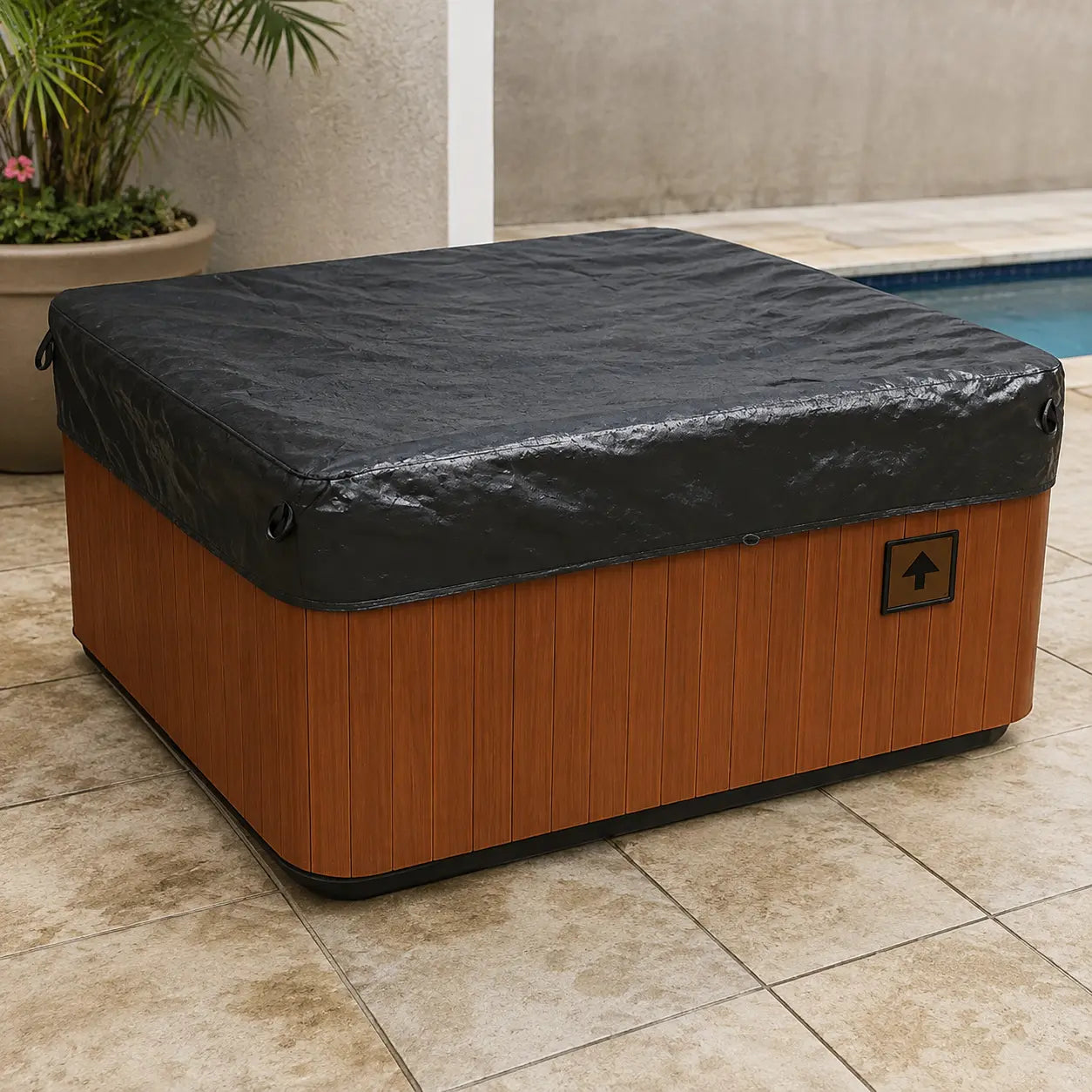Capa Impermeável para Banheiras de Hidromassagem Externas (Jacuzzis) Quadradas