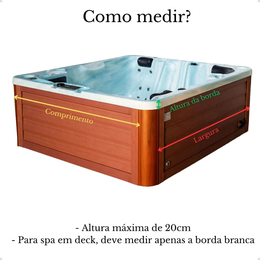 Capa Impermeável para Banheiras de Hidromassagem Externas (Jacuzzis) Quadradas