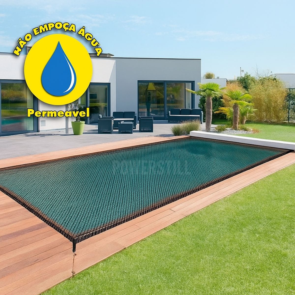 Capa para Piscina sem Acúmulo de Água Acabamento Reforçado