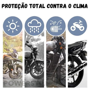 Capa Impermeável para Moto com Trava Antifurto