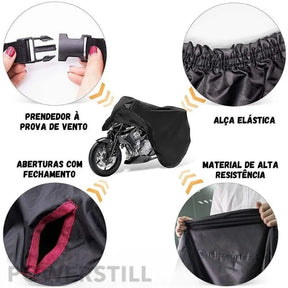 Capa Impermeável para Moto com Trava Antifurto