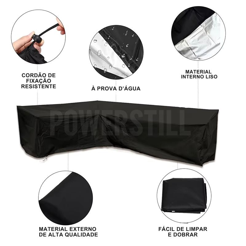 Capa Impermeável para Sofá em L Sofá de Canto Powerstill
