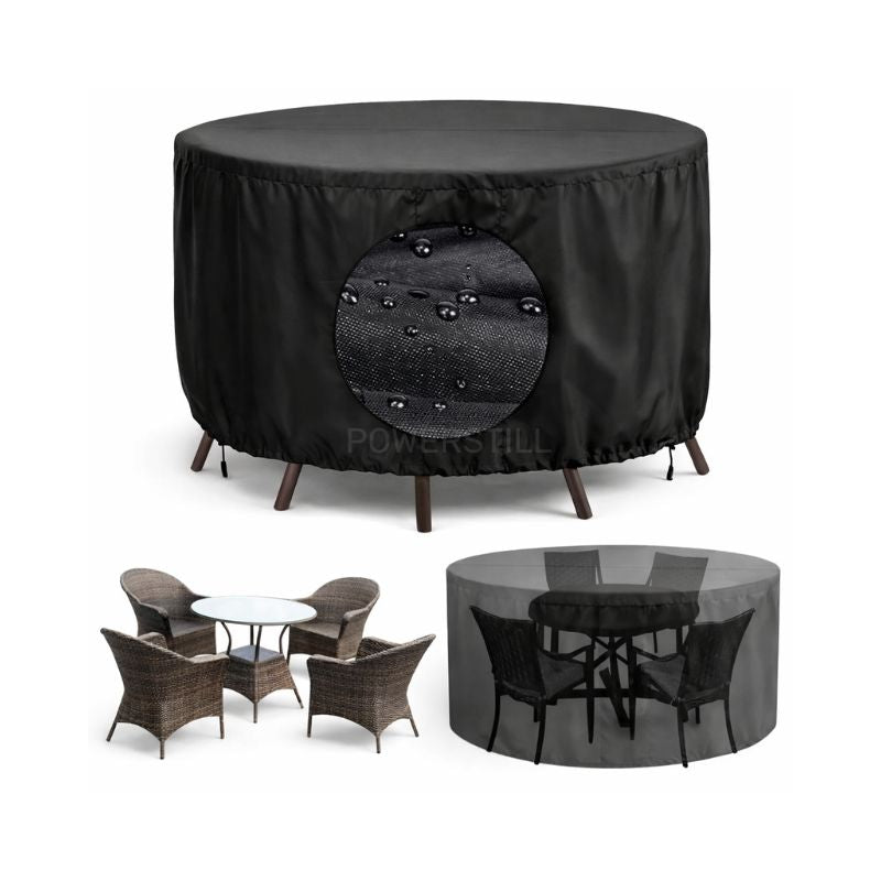Capa Impermeável Redonda para Mesa e Cadeiras Externas