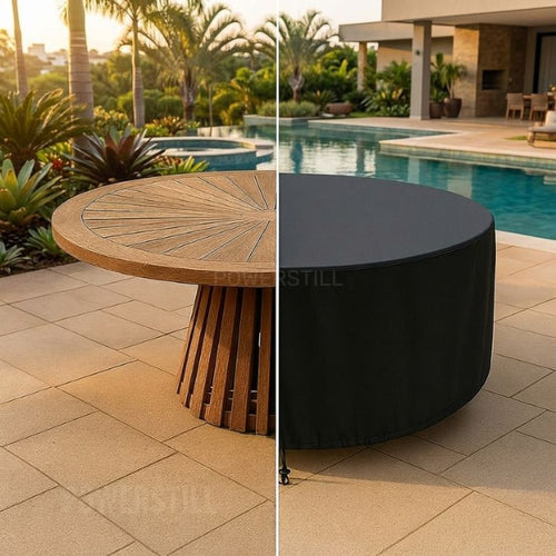 Capa Impermeável Redonda para Mesa e Cadeiras Externas