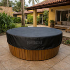 Capa para Jacuzzi e Ofurô Redonda Impermeável Anti-UV Ajustável