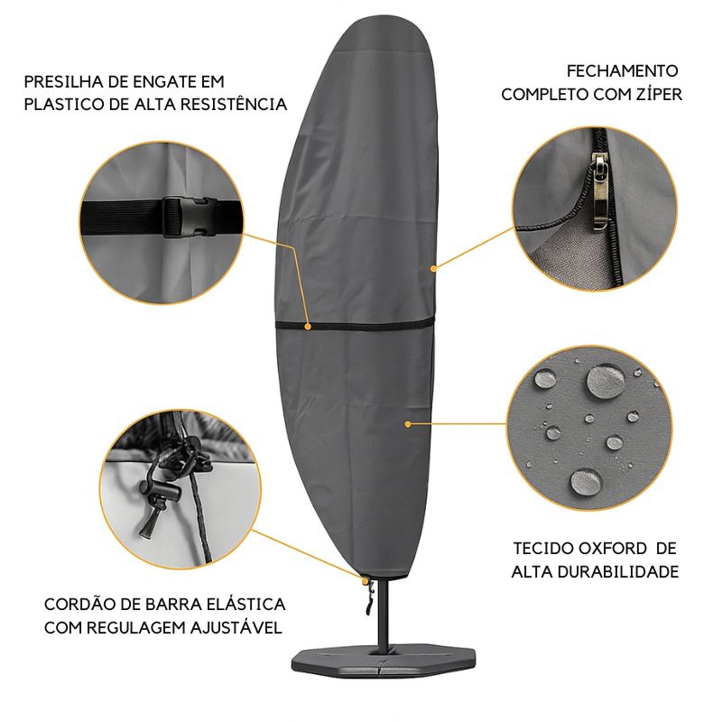 Capa Impermeável para Guarda-Sol e Ombrelone 210D