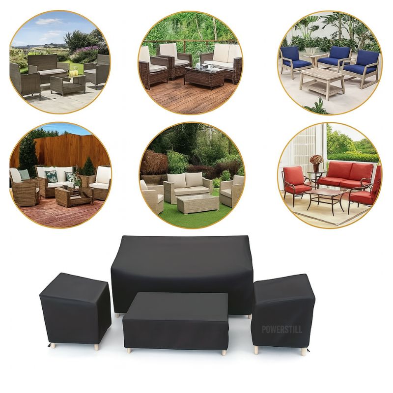 Capa Impermeável para Móveis de Jardim (Kit com 4 Peças)