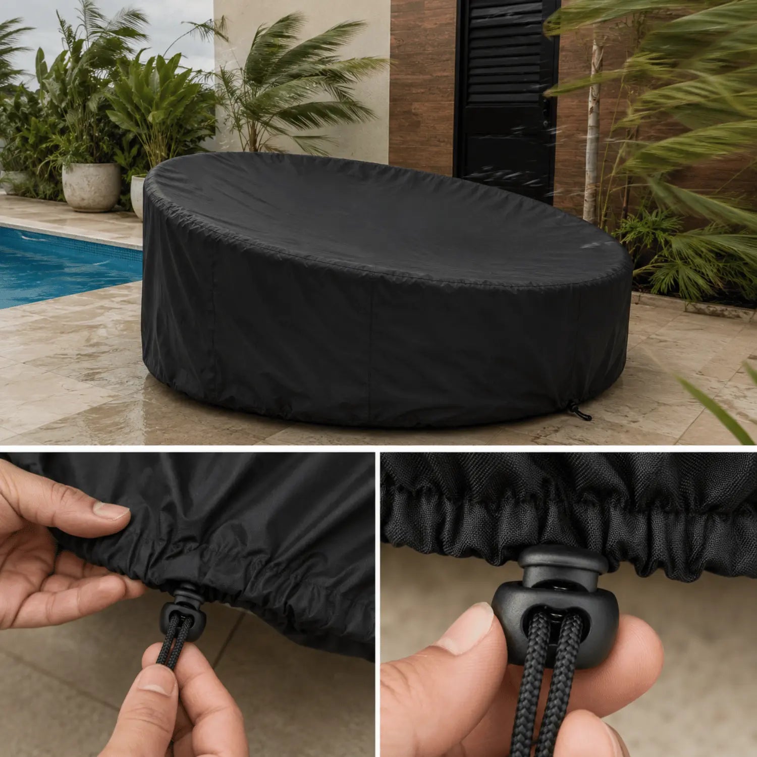 Capa Impermeável para Sofá Redondo (Tipo Chaise/Daybed) Powerstill