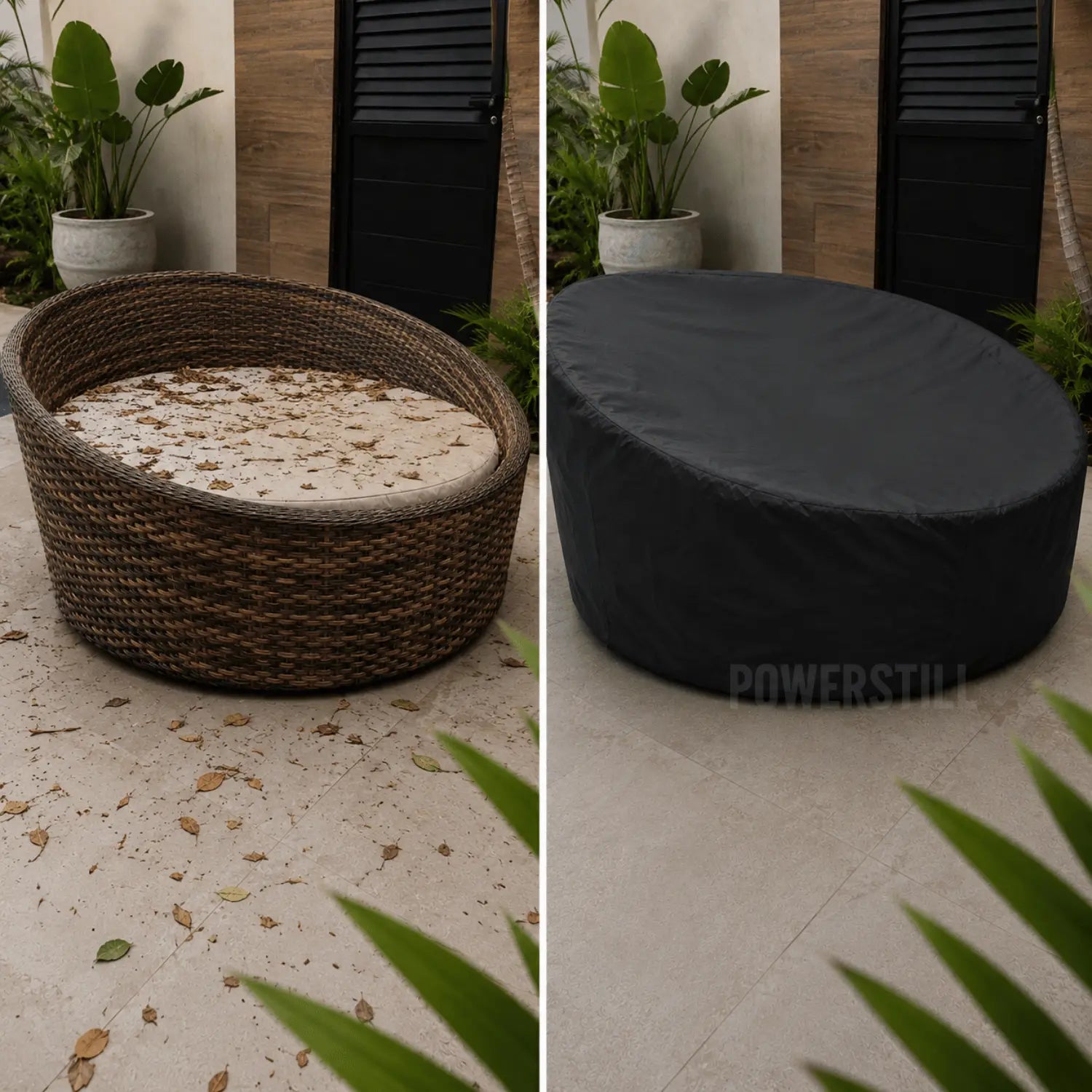 Capa Impermeável para Sofá Redondo (Tipo Chaise/Daybed) Powerstill