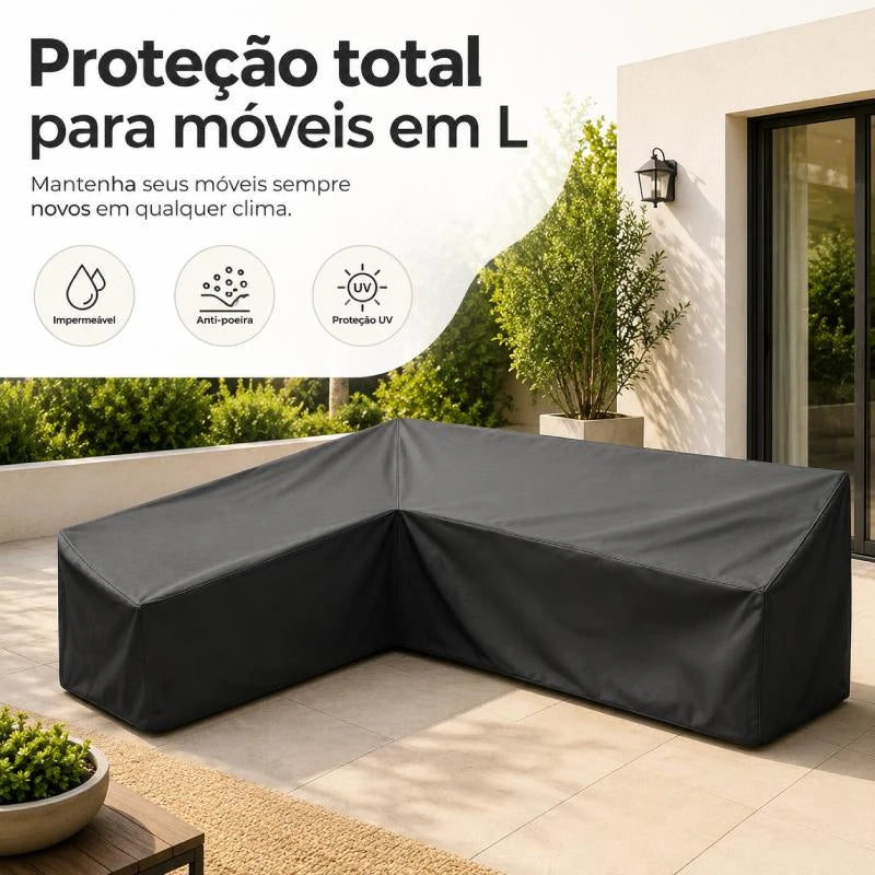 Capa Impermeável para Sofá em L Sofá de Canto