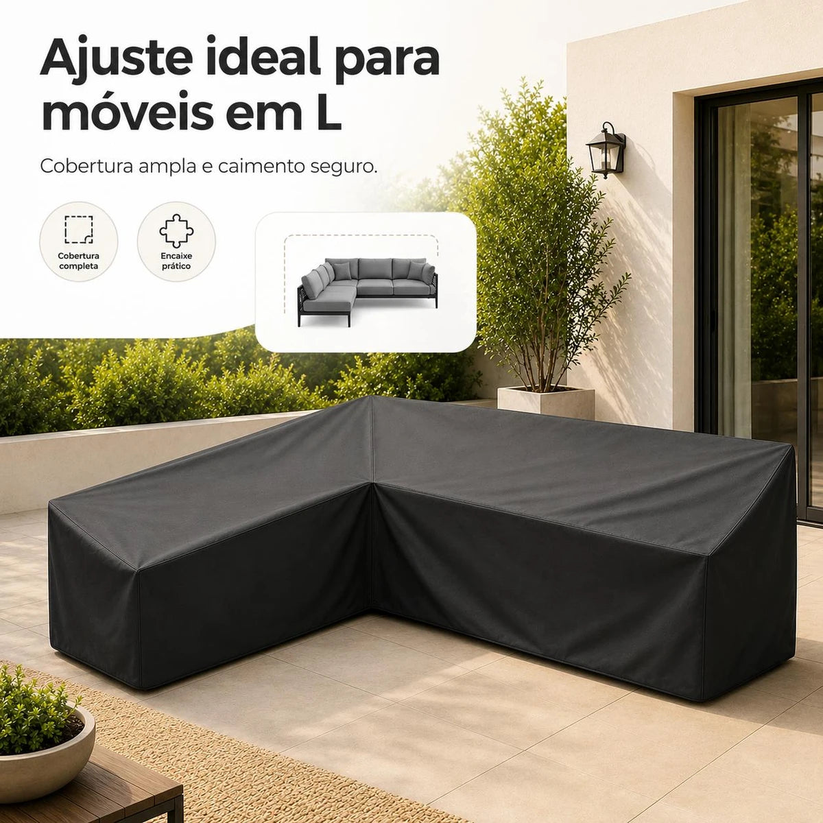 Capa Impermeável para Sofá em L Sofá de Canto