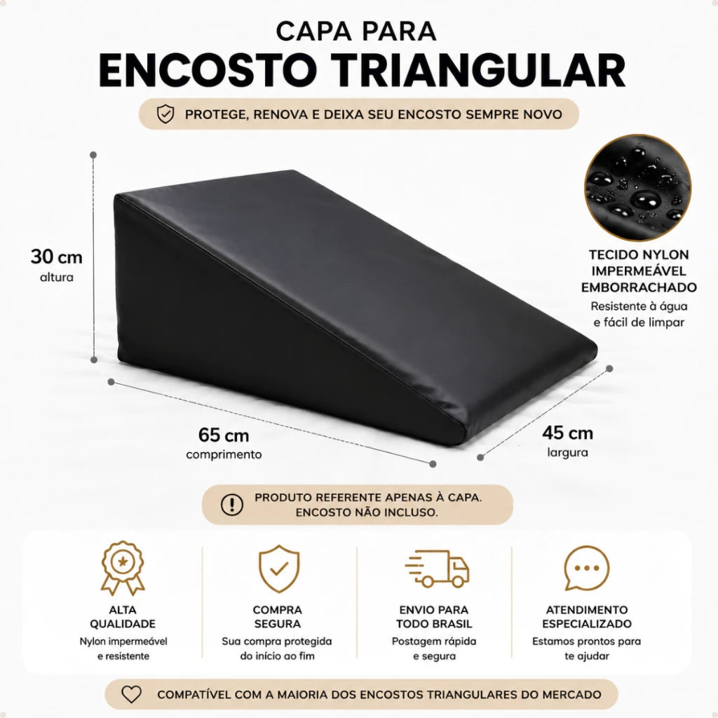 Capa Impermeável para Travesseiro Triangular Ortopédico