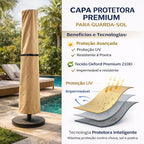Capa Protetora Impermeável para Ombrelone Central - Proteção UV e Durabilidade