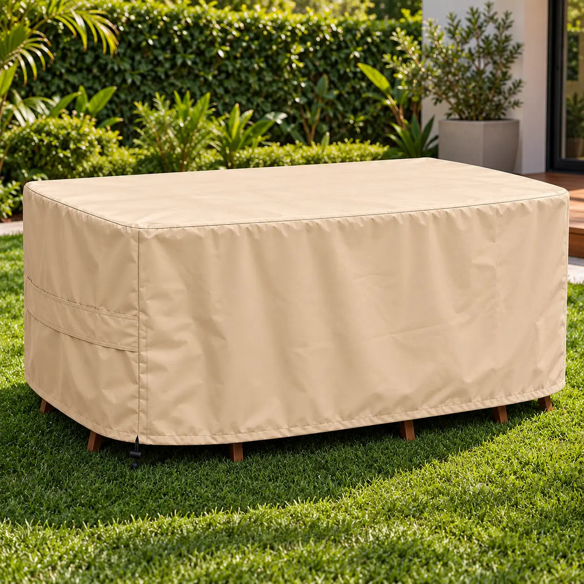 Capa para móveis de jardim Oxford 420D bege impermeável Powerstill