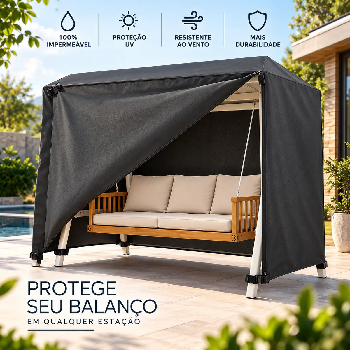 Capa de Proteção Impermeável para Balanço de Jardim