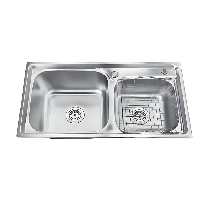 Cuba Dupla para Cozinha Gourmet Aço Inox C/Acessórios 78x43