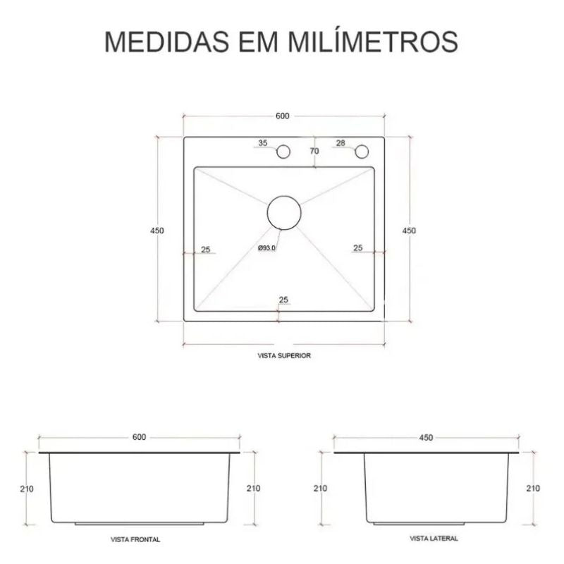 Cuba Gourmet Inox Premium com Escorredor Extensível 60x45